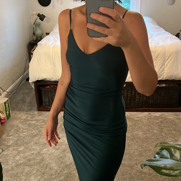 BNWOT lovely day emerald green formal dress S - Picture 6 of 6